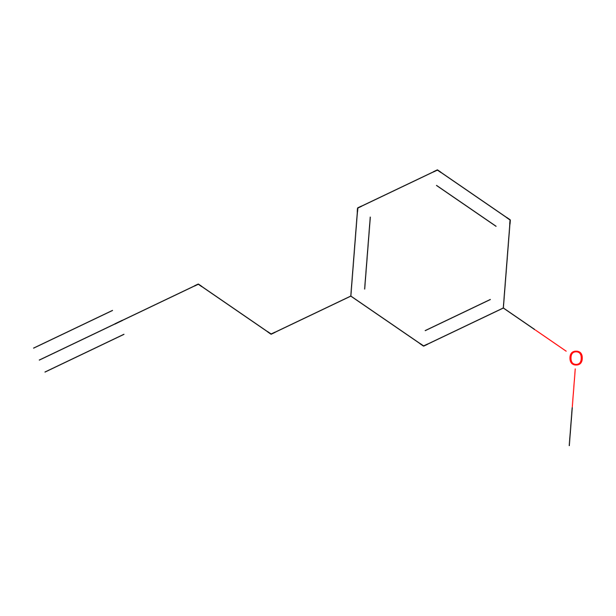 1-(But-3-yn-1-yl)-3-methoxybenzene molecular structure, CAS 72559-36-5