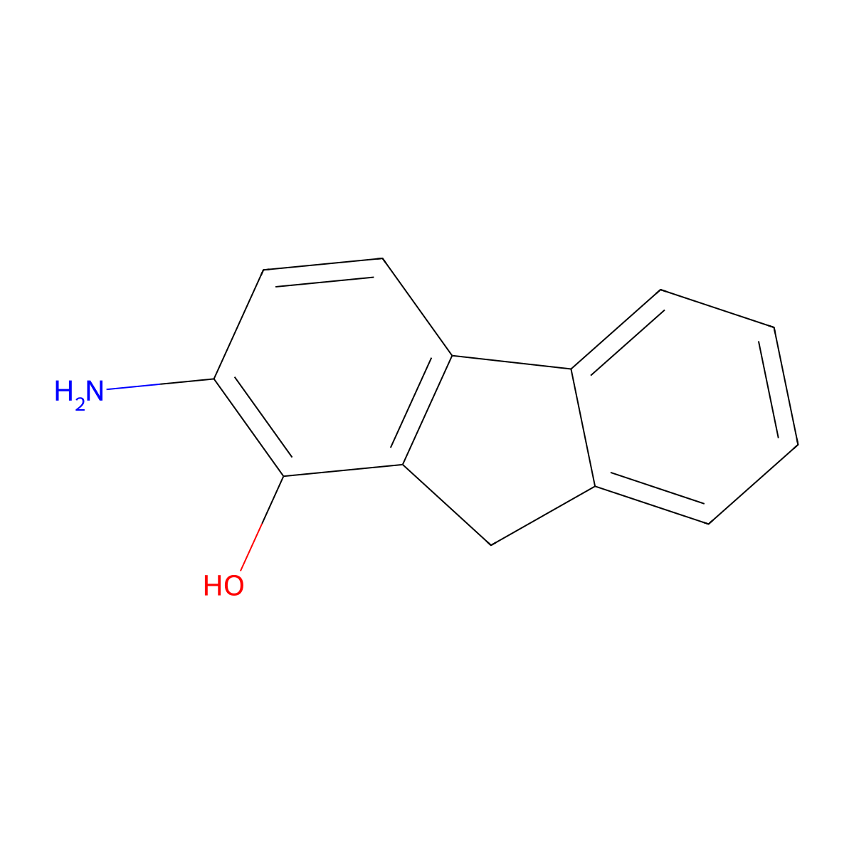2-Amino-1-hydroxyfluorene molecular structure, CAS 7256-03-3