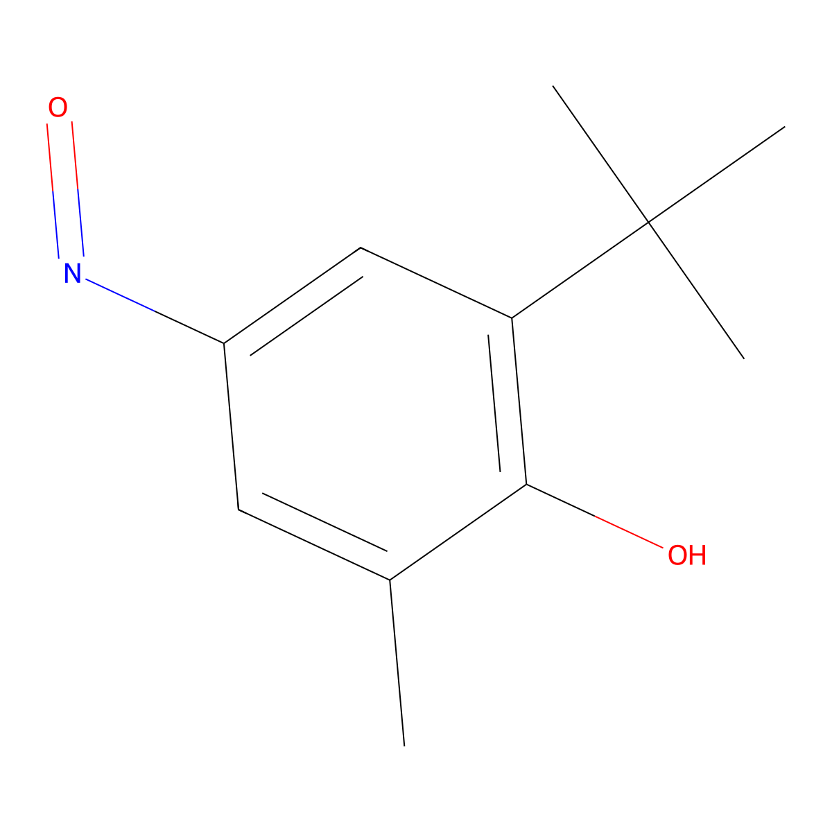 6-tert-Butyl-4-nitroso-o-cresol molecular structure, CAS 7256-05-5