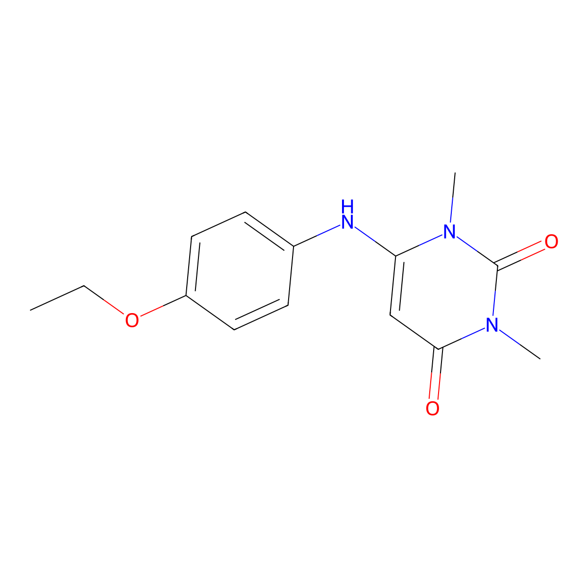 6-(4-Ethoxyanilino)-1,3-dimethylpyrimidine-2,4-dione molecular structure, CAS 7256-83-9
