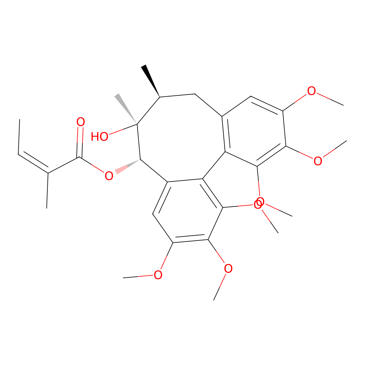 Angeloylgomisin Q molecular structure, CAS 72561-28-5