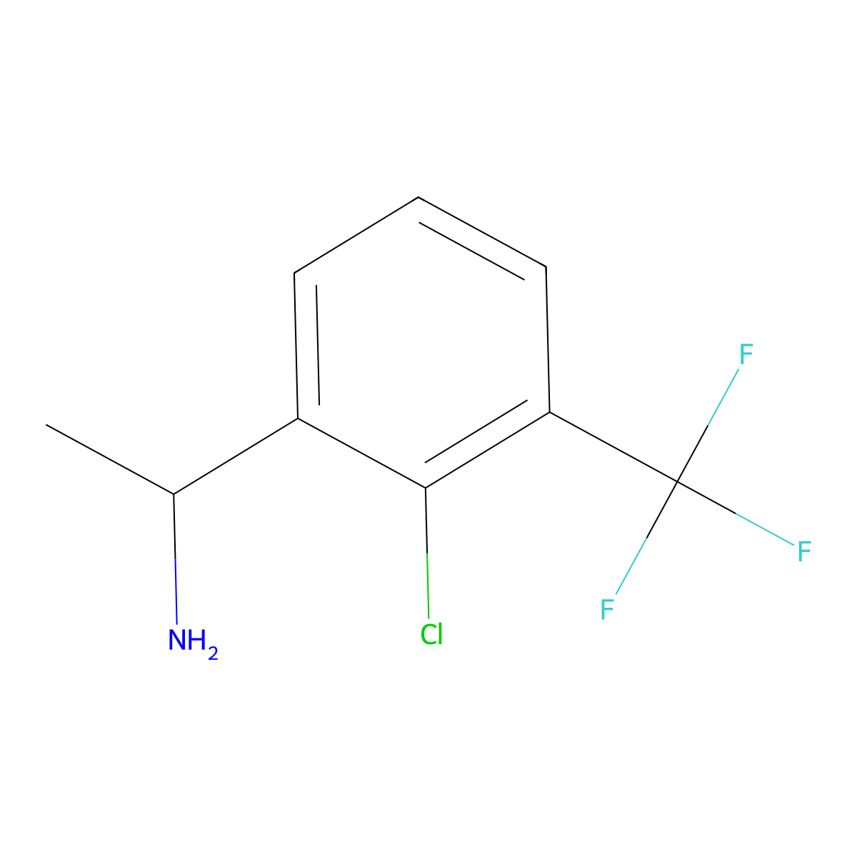 1-[2-Chloro-3-(trifluoromethyl)phenyl]ethan-1-amine molecular structure, CAS 72561-45-6