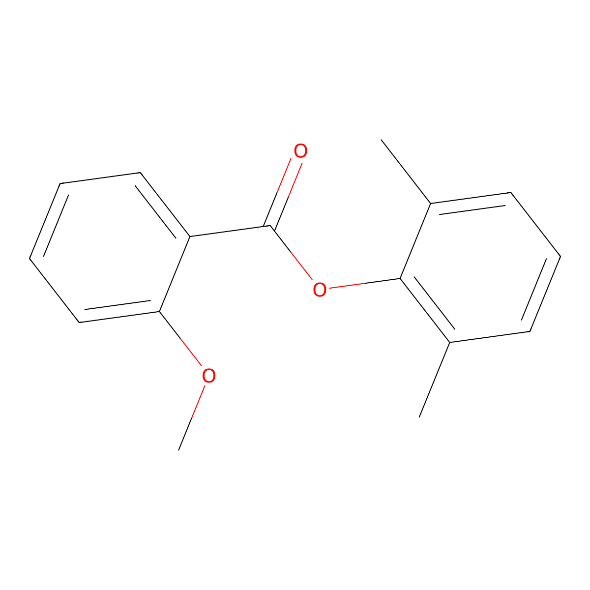 2,6-Dimethylphenyl 2-methoxybenzoate molecular structure, CAS 72566-71-3