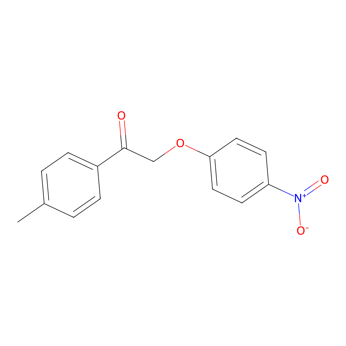 1-(4-Methylphenyl)-2-(4-nitrophenoxy)ethanone molecular structure, CAS 72567-43-2
