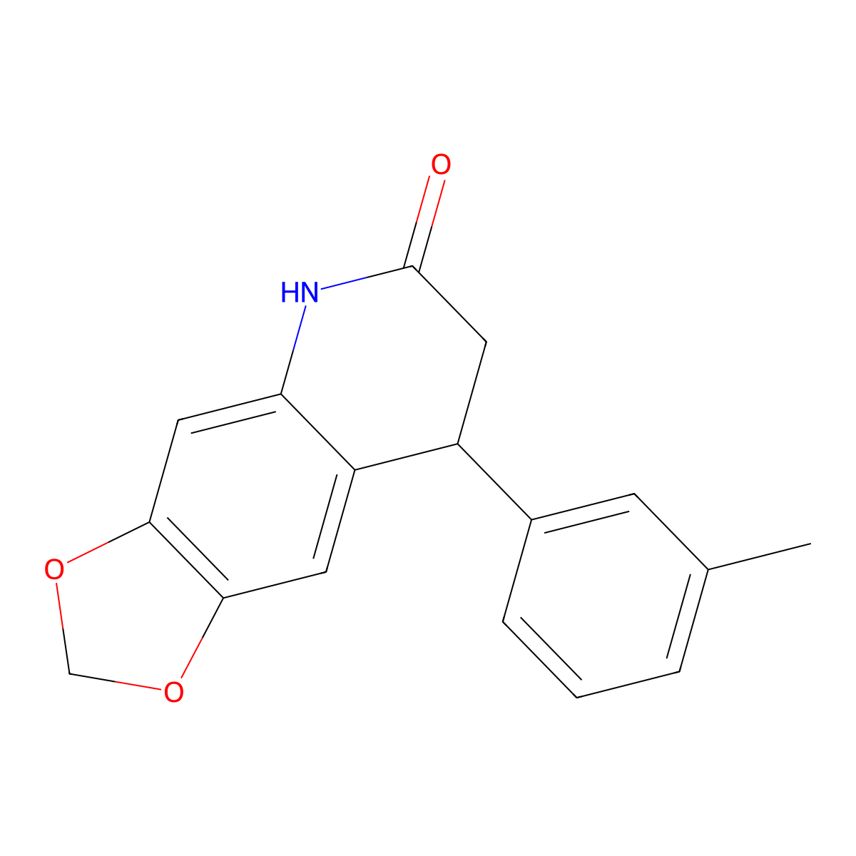 8-(3-methylphenyl)-7,8-dihydro[1,3]dioxolo[4,5-g]quinolin-6(5H)-one molecular structure, CAS 725687-19-4