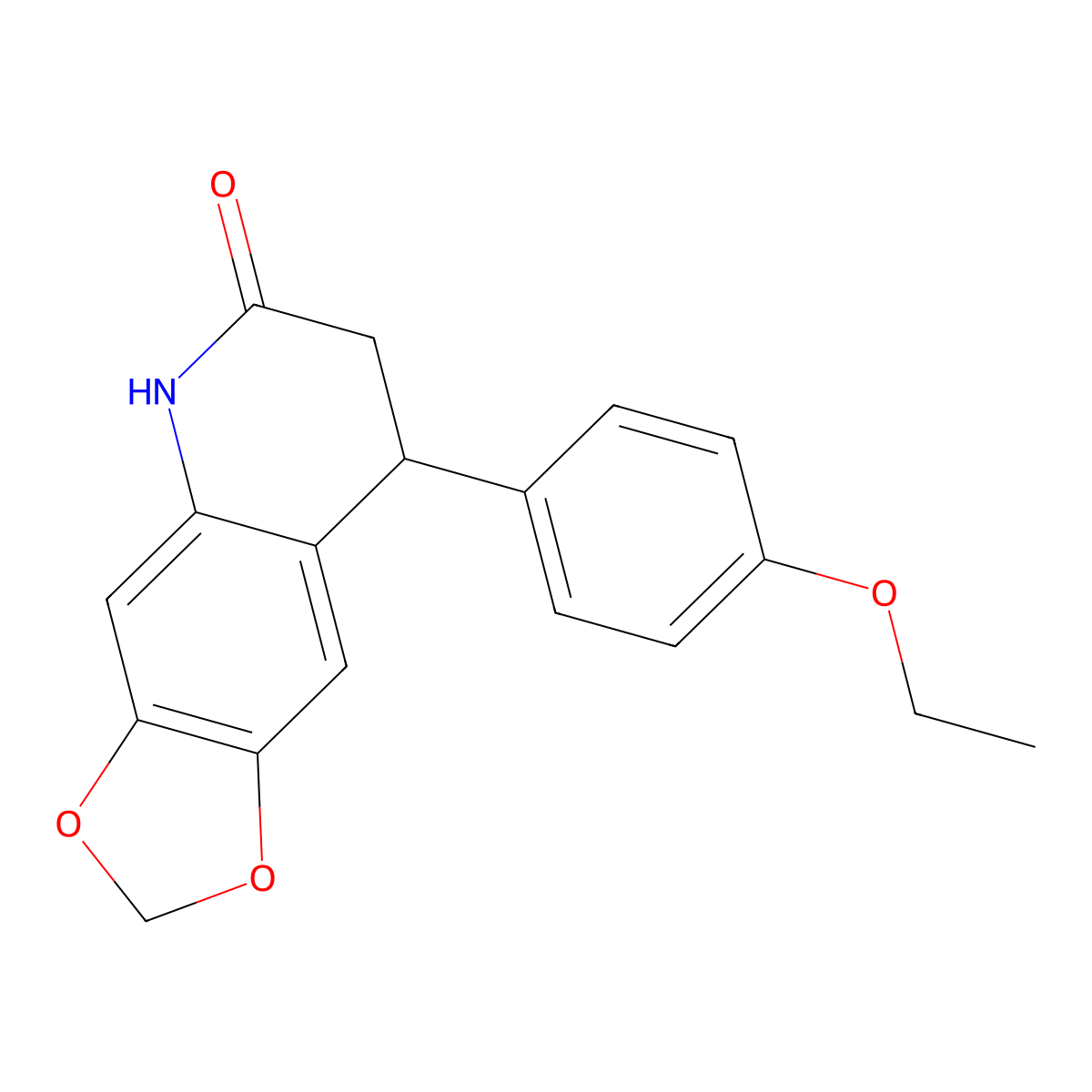 8-(4-ethoxyphenyl)-7,8-dihydro[1,3]dioxolo[4,5-g]quinolin-6(5H)-one molecular structure, CAS 725687-20-7