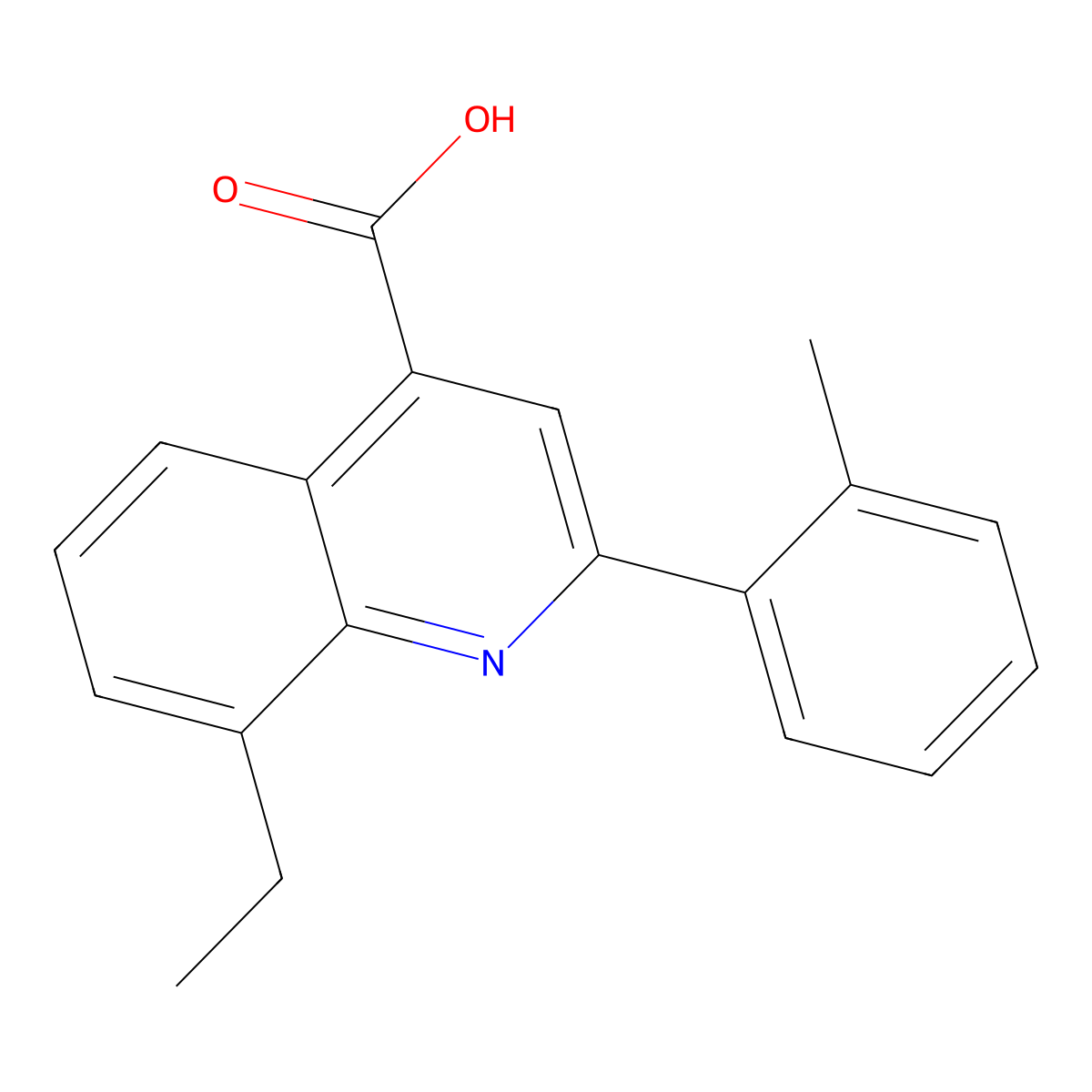 8-Ethyl-2-(2-methylphenyl)quinoline-4-carboxylic acid molecular structure, CAS 725687-86-5