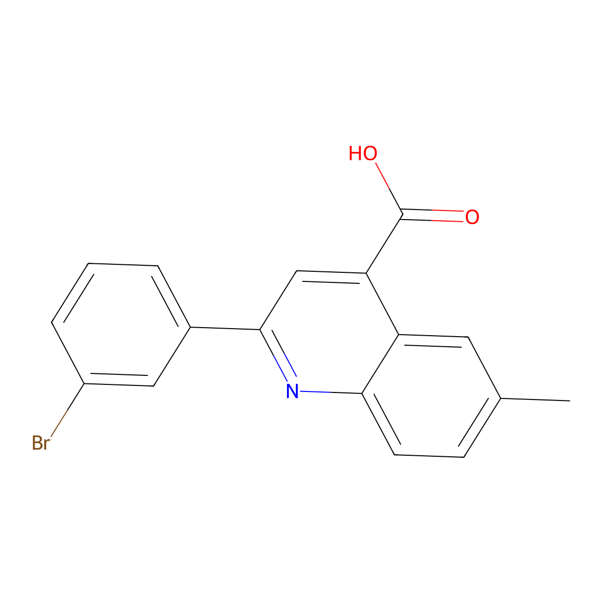 2-(3-Bromophenyl)-6-methylquinoline-4-carboxylic acid molecular structure, CAS 725687-88-7