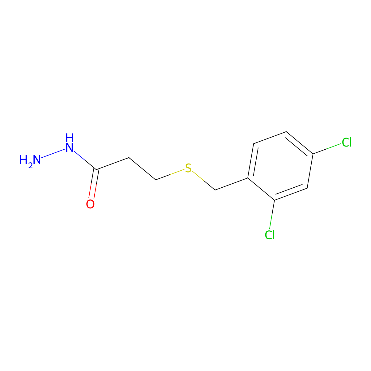 3-[(2,4-Dichlorobenzyl)sulfanyl]propanehydrazide molecular structure, CAS 725688-05-1