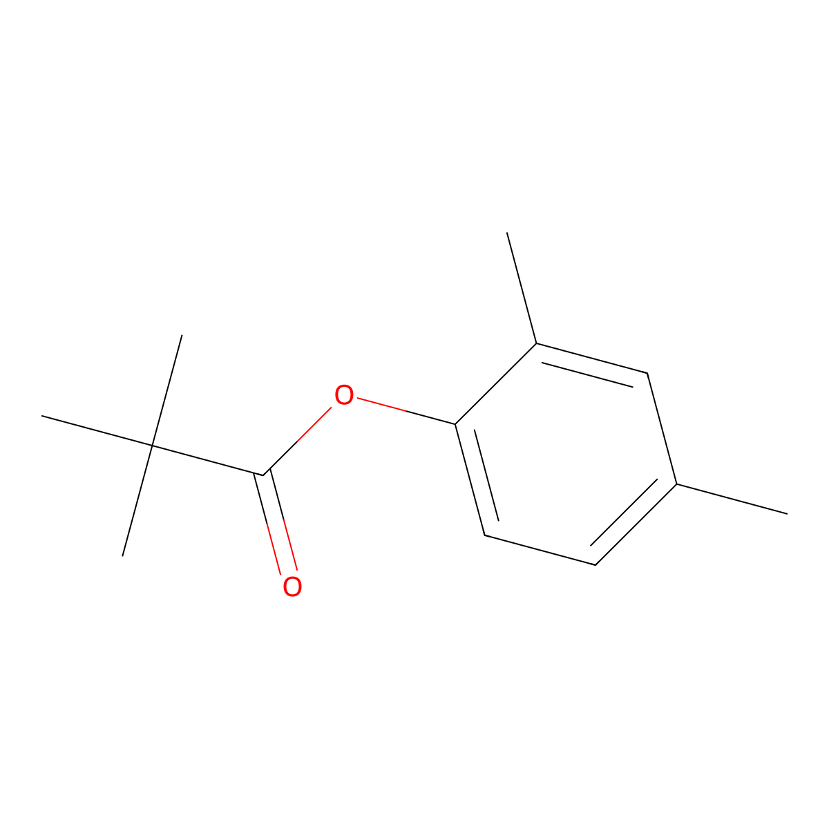 2,4-Dimethylphenyl 2,2-dimethylpropanoate molecular structure, CAS 72569-07-4