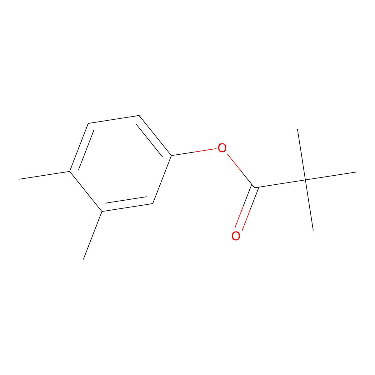 3,4-Dimethylphenyl pivalate molecular structure, CAS 72569-08-5