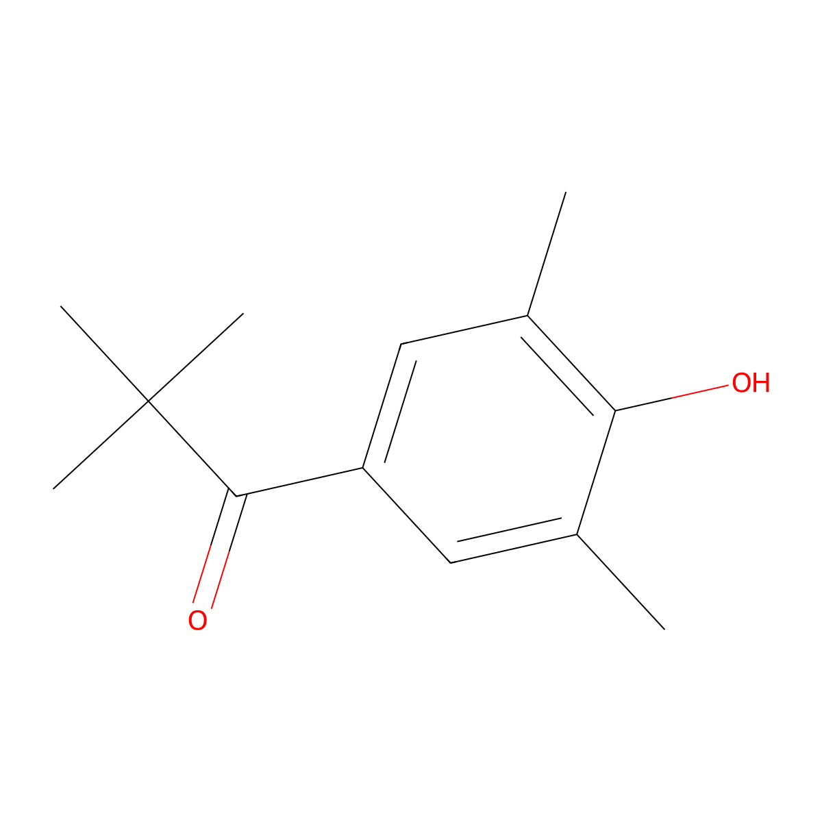 1-(4-Hydroxy-3,5-dimethylphenyl)-2,2-dimethylpropan-1-one molecular structure, CAS 72569-12-1