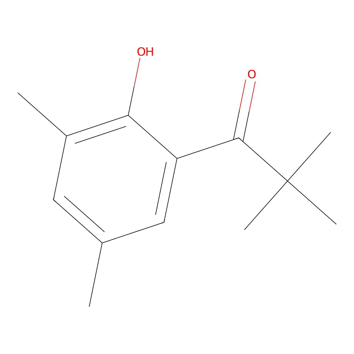 1-(2-Hydroxy-3,5-dimethylphenyl)-2,2-dimethylpropan-1-one molecular structure, CAS 72569-15-4
