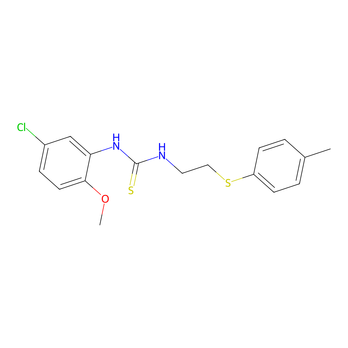 1-(5-Chloro-2-methoxyphenyl)-3-[2-(4-methylphenyl)sulfanylethyl]thiourea molecular structure, CAS 725690-30-2