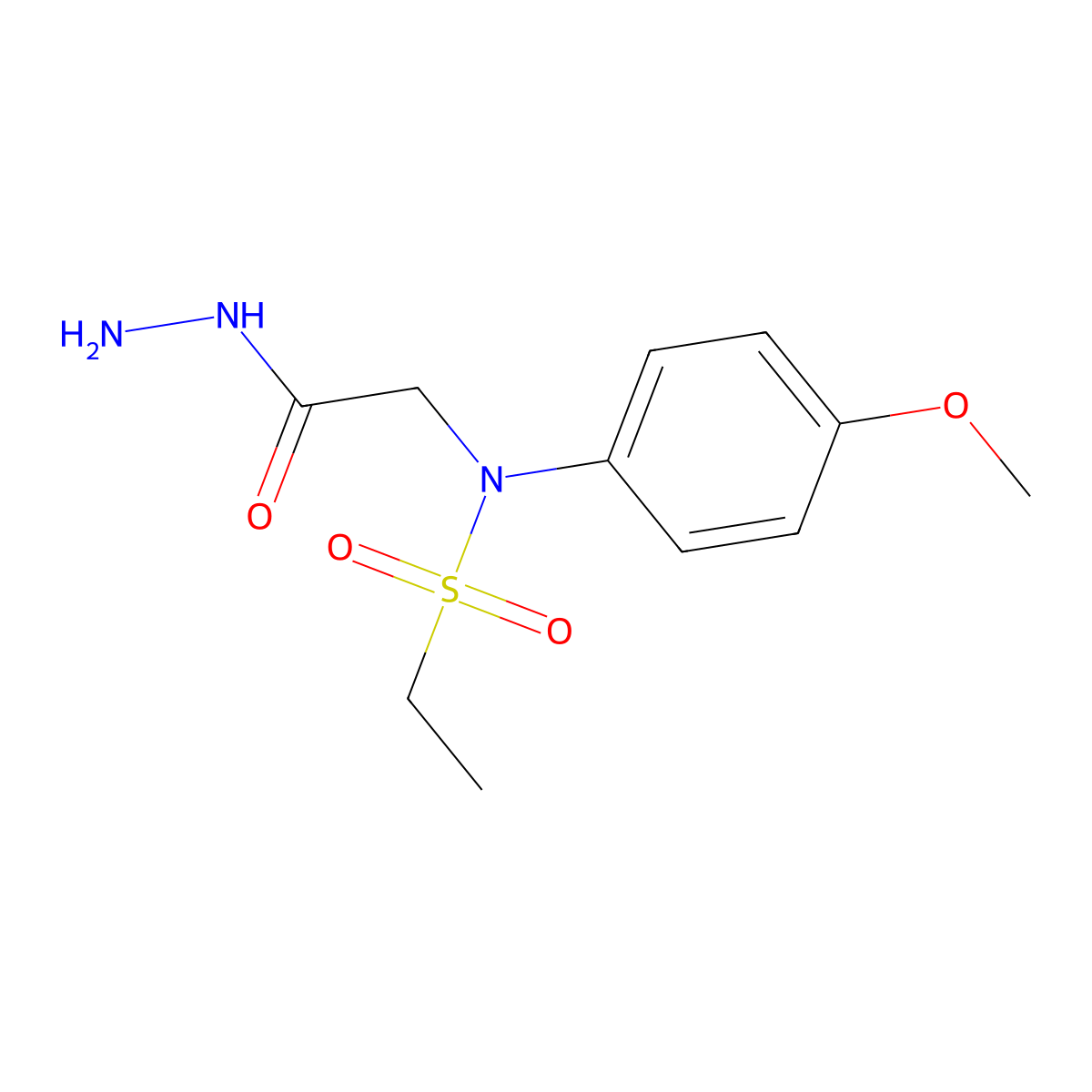 N-(2-hydrazino-2-oxoethyl)-N-(4-methoxyphenyl)ethanesulfonamide molecular structure, CAS 725692-60-4