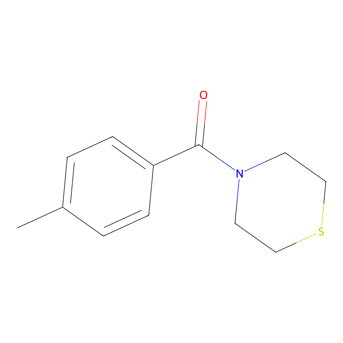 (4-Methylphenyl)-thiomorpholin-4-ylmethanone molecular structure, CAS 725692-61-5