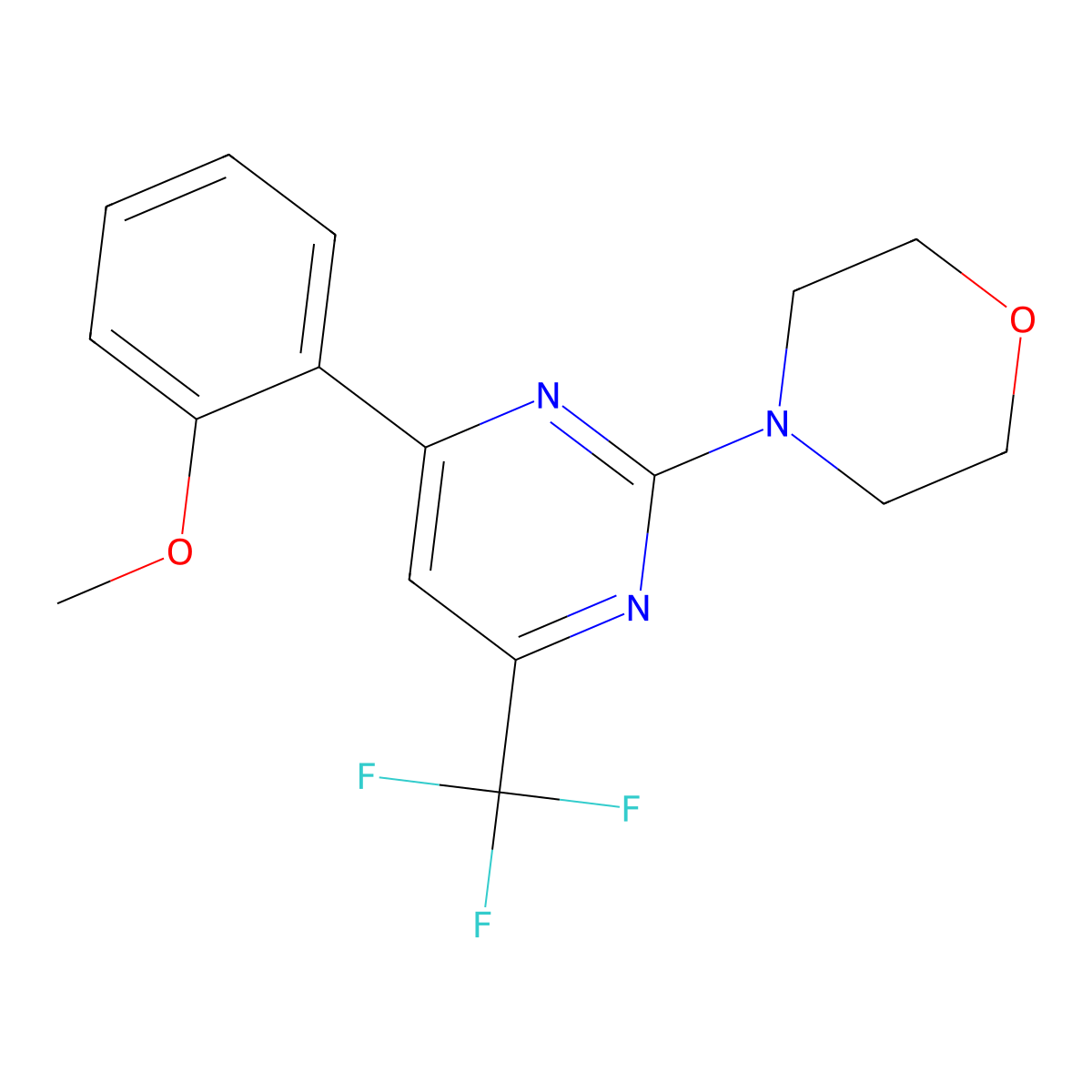 4-[4-(2-Methoxyphenyl)-6-(trifluoromethyl)pyrimidin-2-yl]morpholine molecular structure, CAS 725695-33-0
