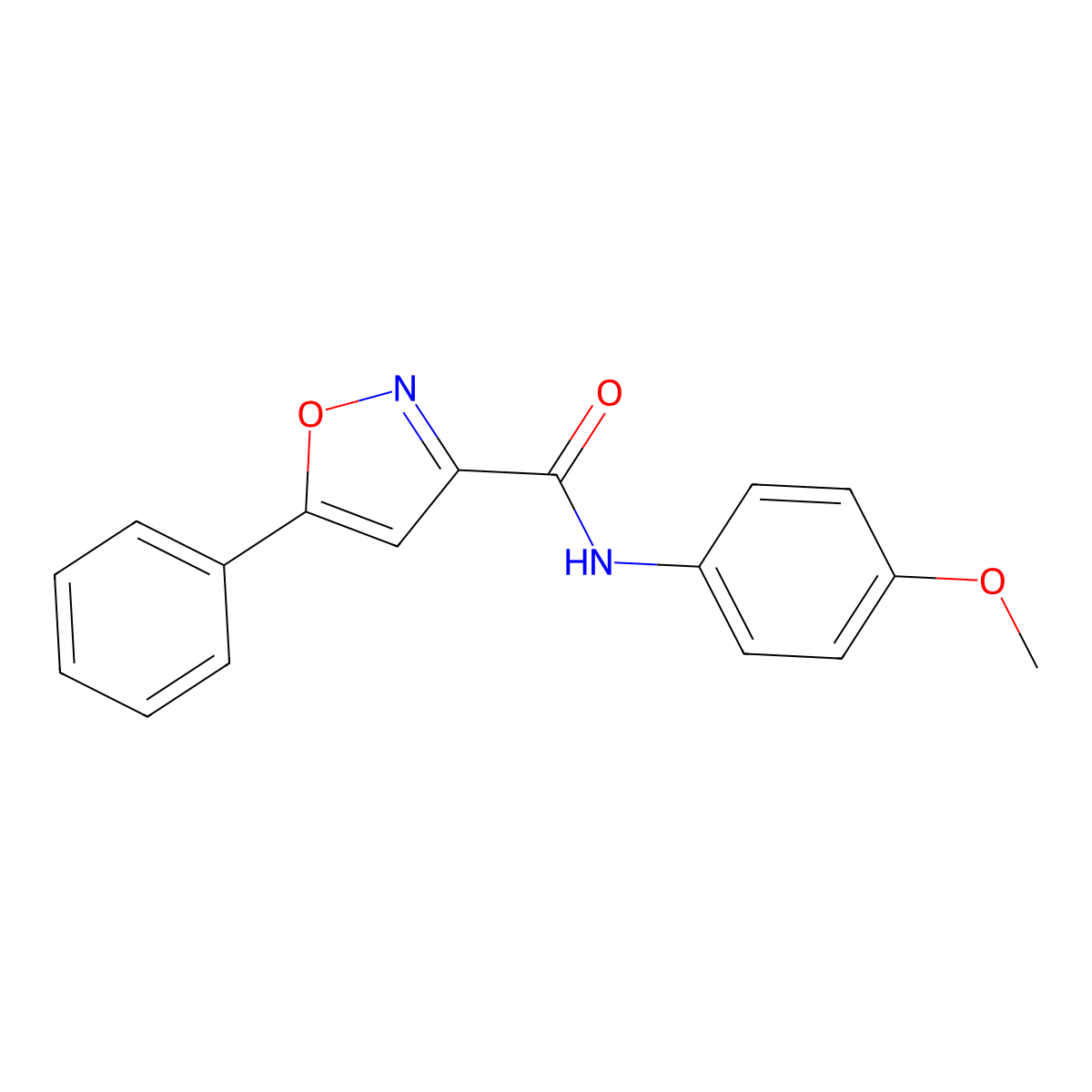N-(4-methoxyphenyl)-5-phenyl-1,2-oxazole-3-carboxamide molecular structure, CAS 725697-70-1