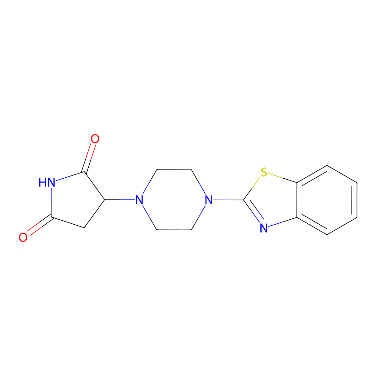 3-[4-(1,3-Benzothiazol-2-yl)piperazin-1-yl]pyrrolidine-2,5-dione molecular structure, CAS 725699-62-7