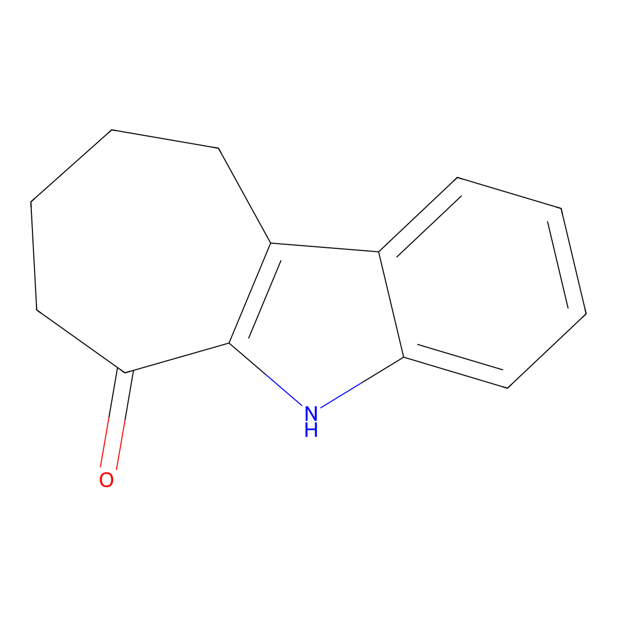 7,8,9,10-tetrahydrocyclohepta[b]indol-6(5H)-one molecular structure, CAS 7257-25-2