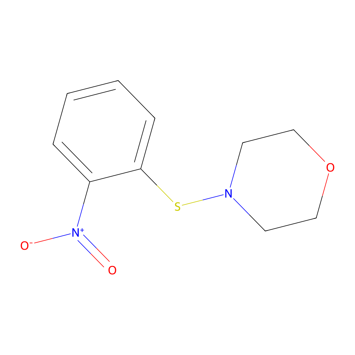 4-[(2-Nitrophenyl)sulfanyl]morpholine molecular structure, CAS 7257-62-7