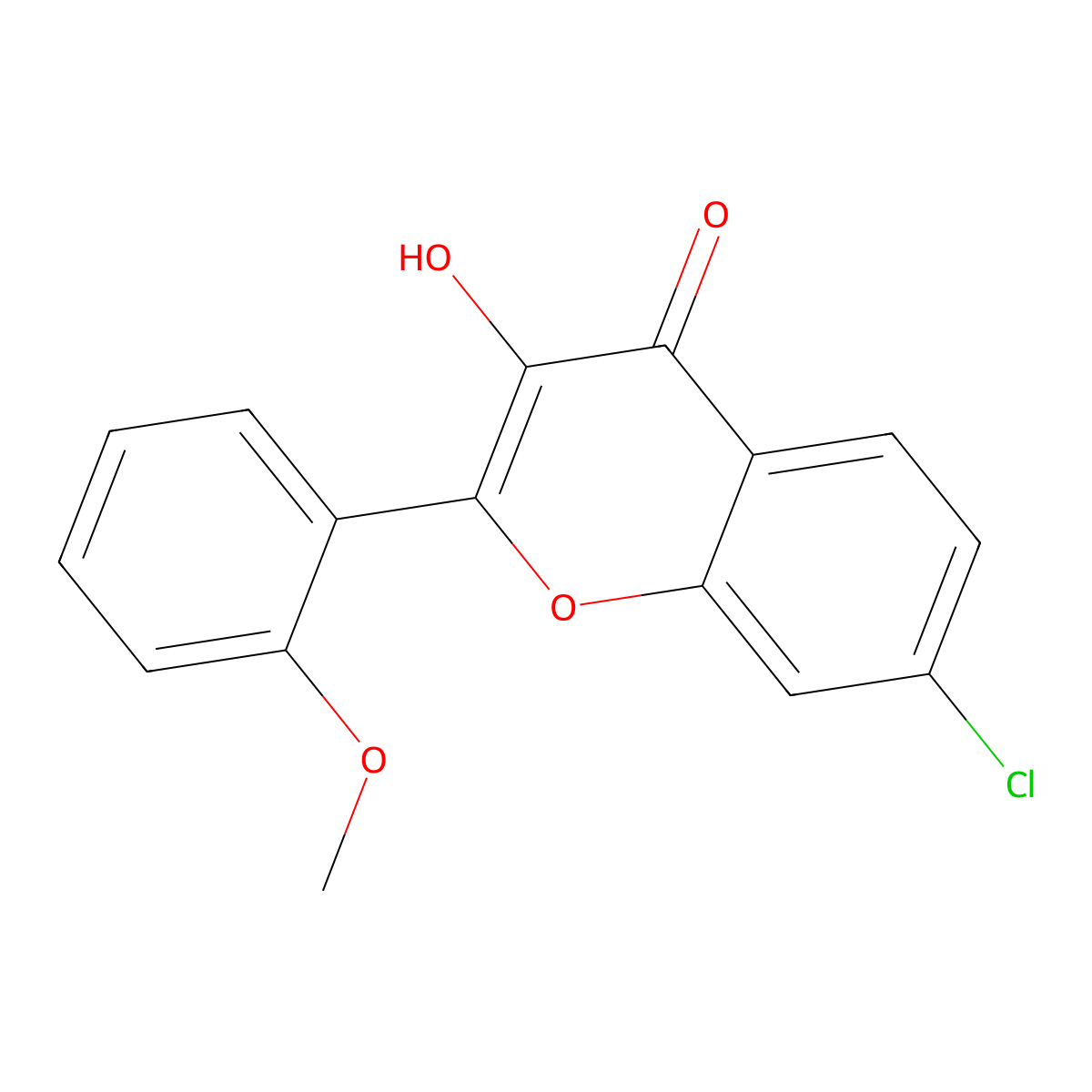 7-Chloro-3-hydroxy-2-(2-methoxyphenyl)chromen-4-one molecular structure, CAS 725701-43-9