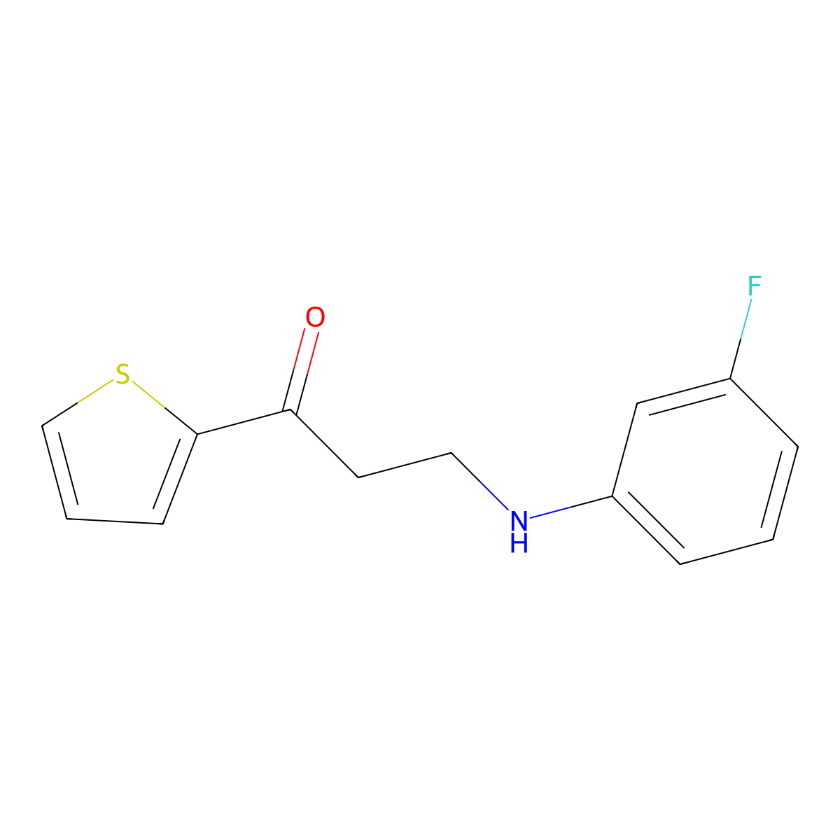 3-[(3-Fluorophenyl)amino]-1-(2-thienyl)-1-propanone molecular structure, CAS 725702-36-3