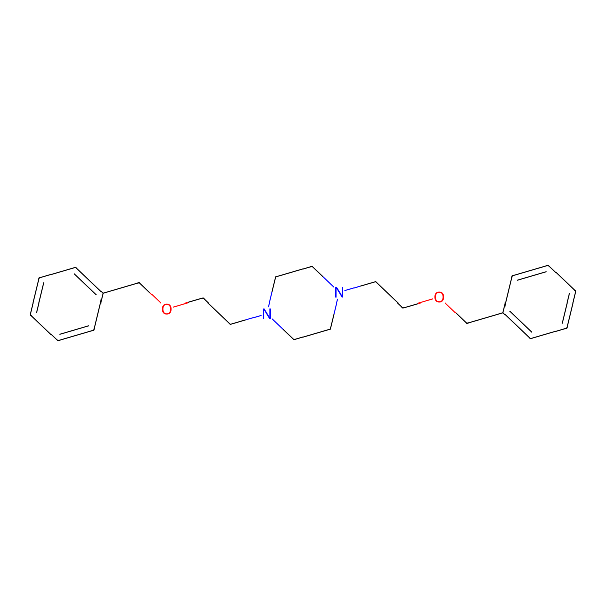 1,4-Bis[2-(benzyloxy)ethyl]piperazine molecular structure, CAS 725702-53-4