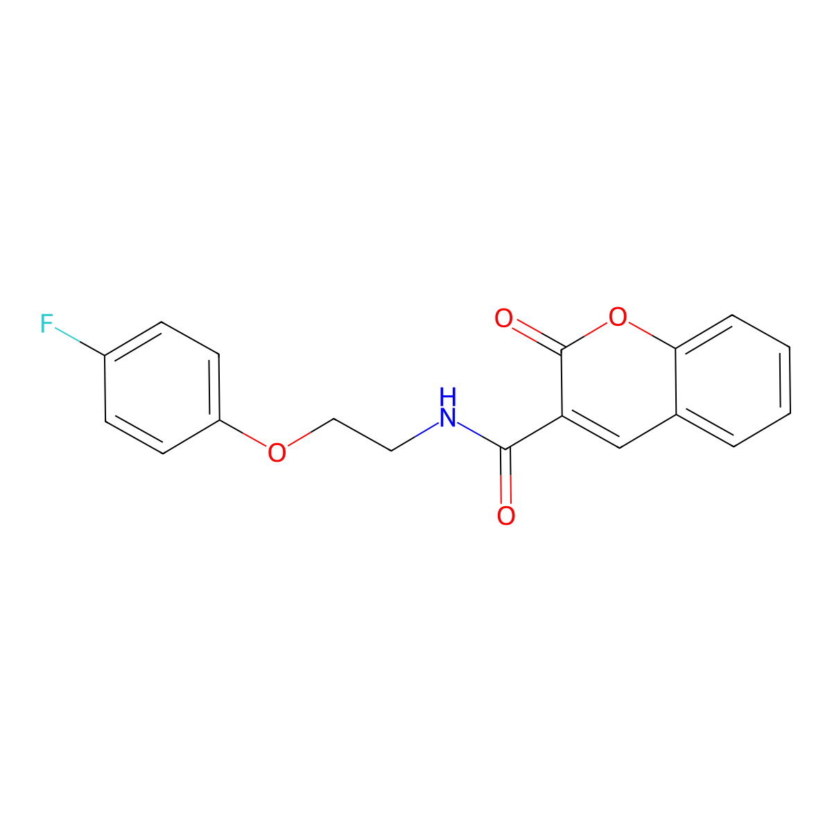 N-(2-(4-fluorophenoxy)ethyl)-2-oxo-2H-chromene-3-carboxamide molecular structure, CAS 725703-70-8