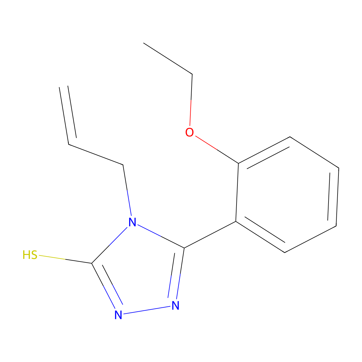 4-allyl-5-(2-ethoxyphenyl)-4H-1,2,4-triazole-3-thiol molecular structure, CAS 725705-51-1