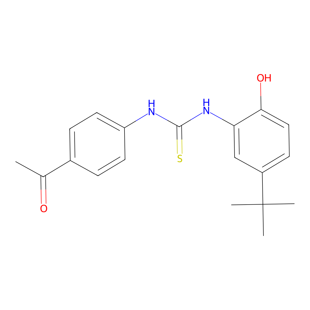 1-(4-Acetylphenyl)-3-(5-tert-butyl-2-hydroxyphenyl)thiourea molecular structure, CAS 725706-03-6
