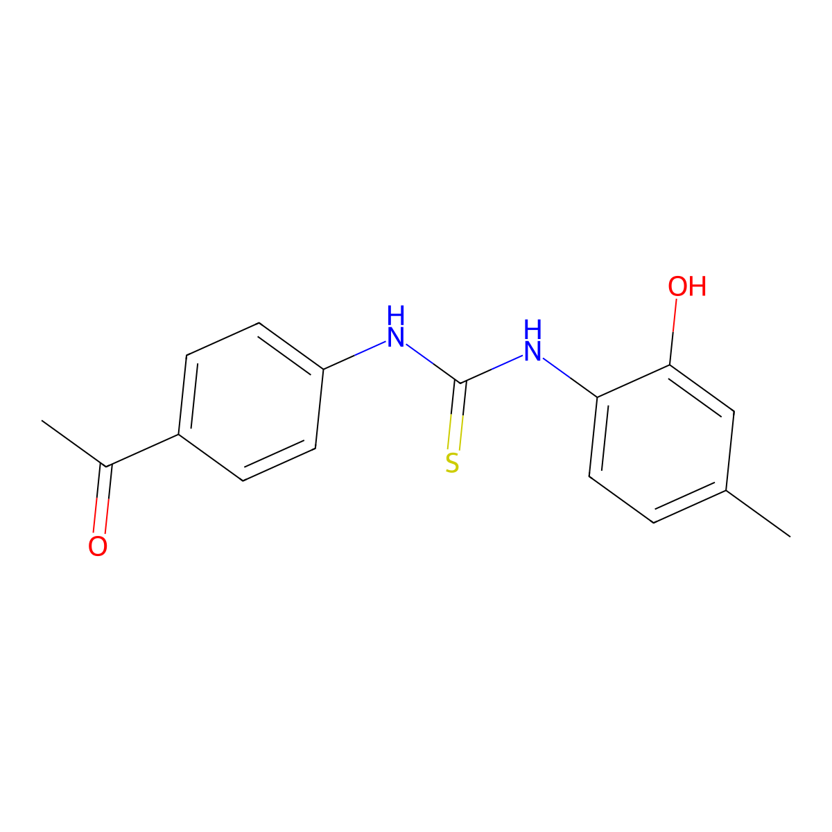 1-(4-Acetylphenyl)-3-(2-hydroxy-4-methylphenyl)thiourea molecular structure, CAS 725706-19-4