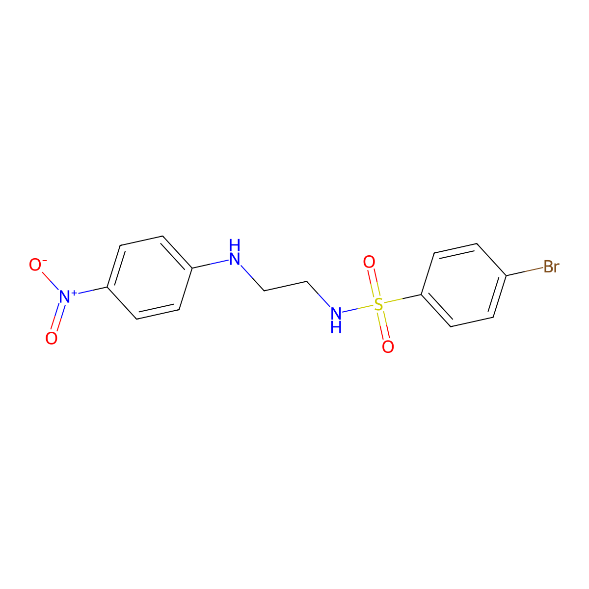 4-bromo-N-[2-(4-nitroanilino)ethyl]benzenesulfonamide molecular structure, CAS 725706-51-4