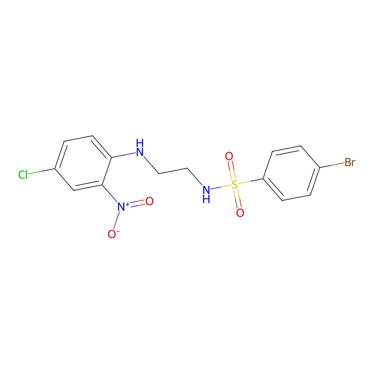 4-bromo-N-[2-(4-chloro-2-nitroanilino)ethyl]benzenesulfonamide molecular structure, CAS 725706-52-5