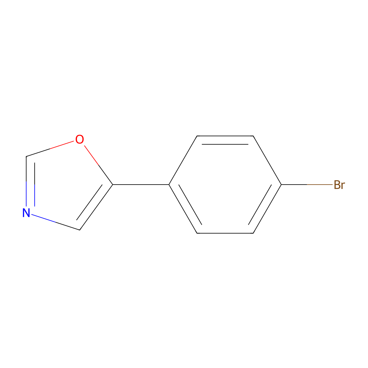 5-(4-Bromophenyl)-1,3-oxazole molecular structure, CAS 72571-06-3