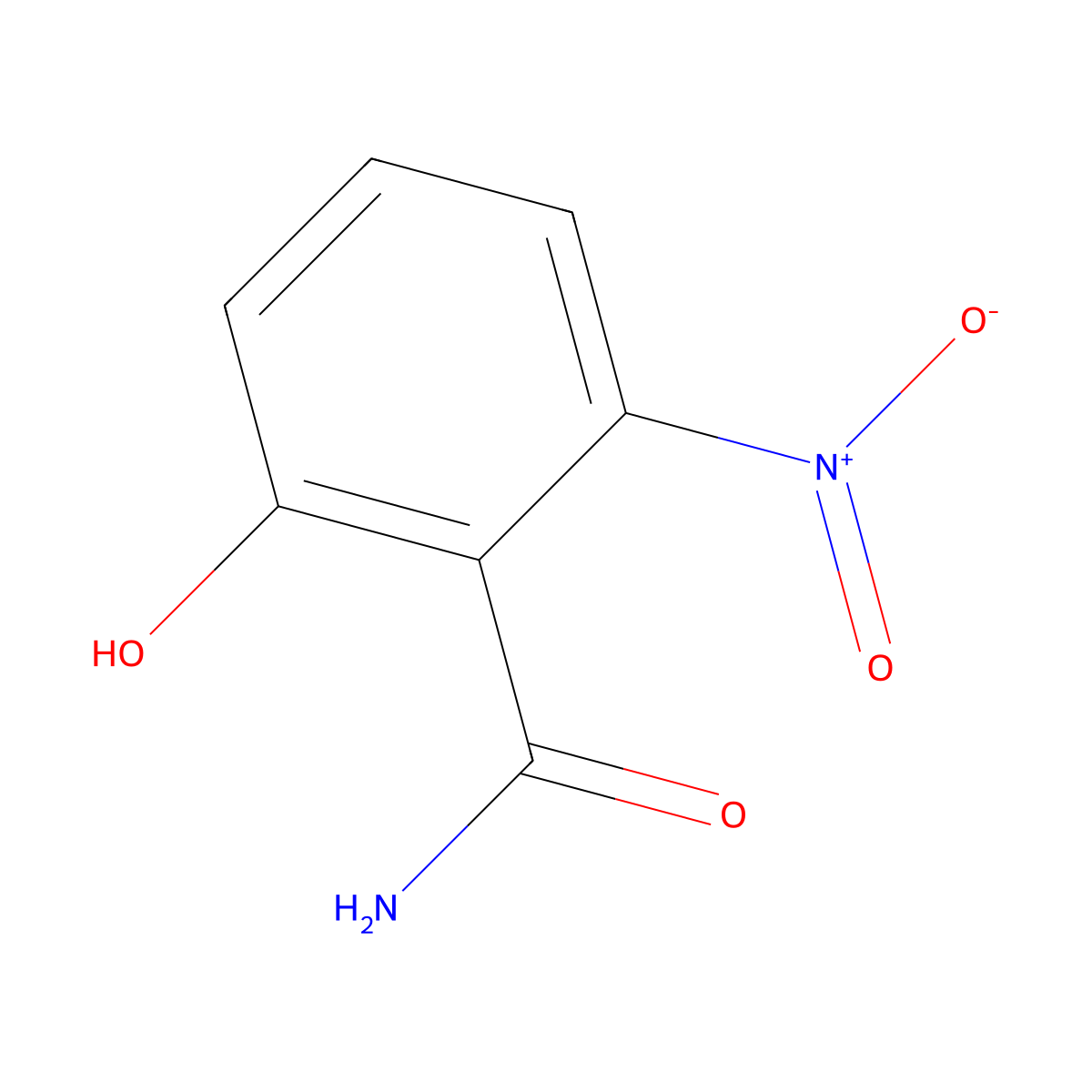 2-Hydroxy-6-nitrobenzamide molecular structure, CAS 725714-75-0