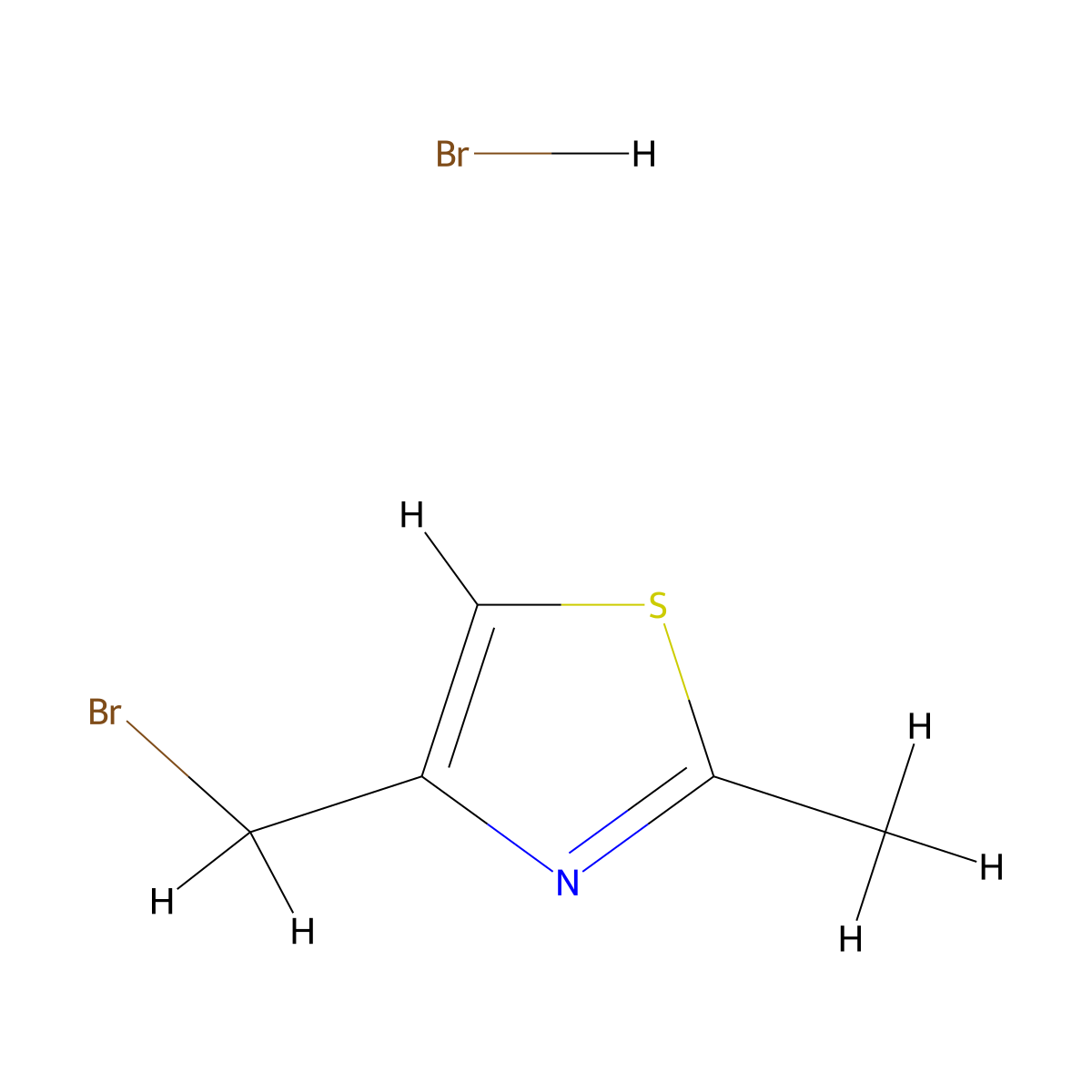 4-(Bromomethyl)-2-methyl-1,3-thiazole hydrobromide molecular structure, CAS 725738-57-8