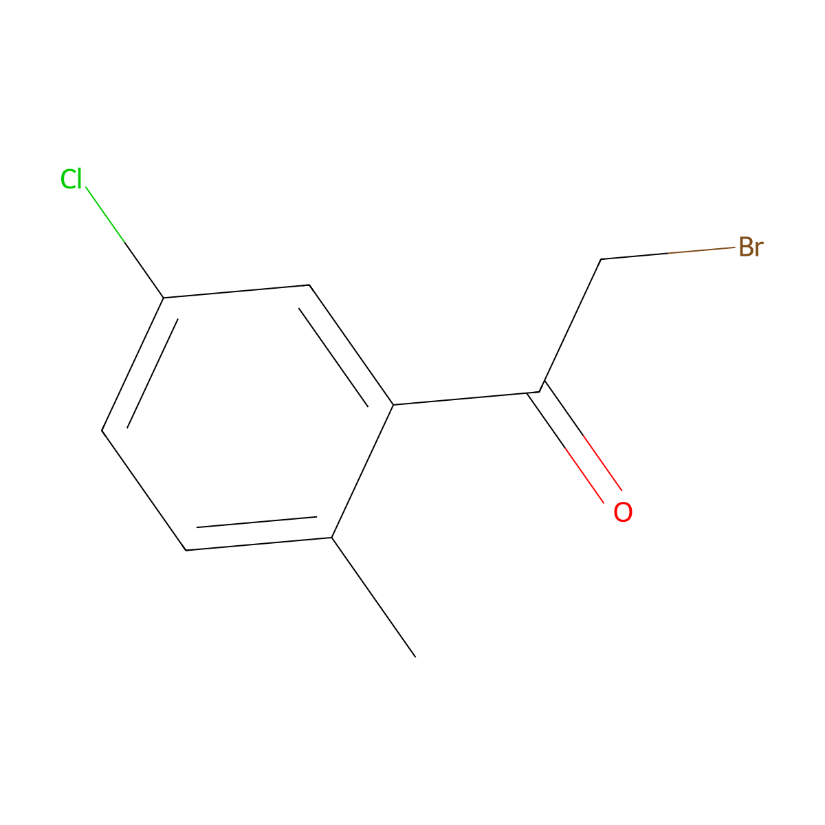 2-Bromo-1-(5-chloro-2-methylphenyl)ethan-1-one molecular structure, CAS 725743-47-5