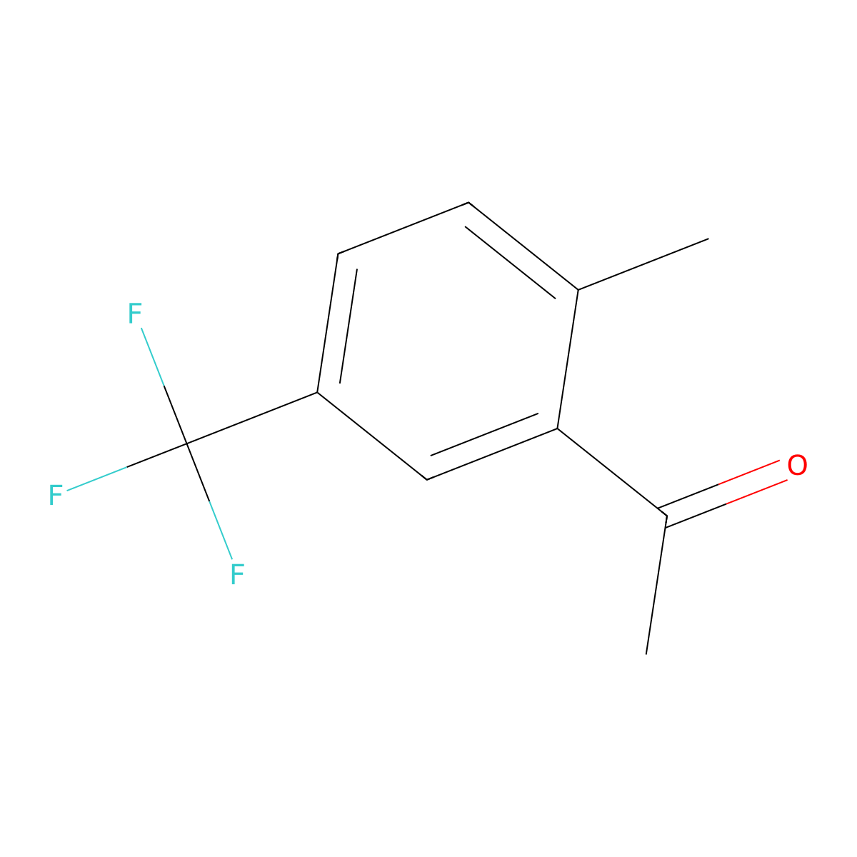 2'-Methyl-5'-(trifluoromethyl)acetophenone molecular structure, CAS 725743-50-0