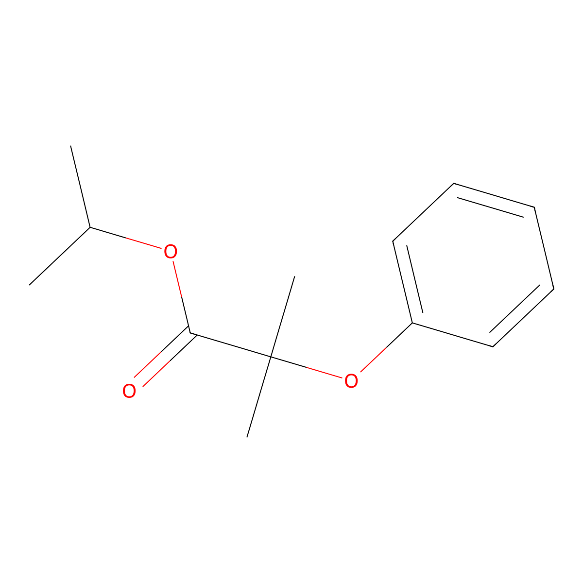 Isopropyl 2-phenoxyisobutyrate molecular structure, CAS 72575-86-1