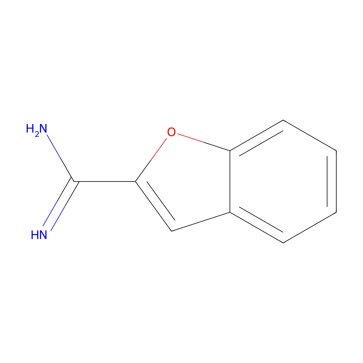 Benzofuran-2-carboxamidine molecular structure, CAS 72583-87-0