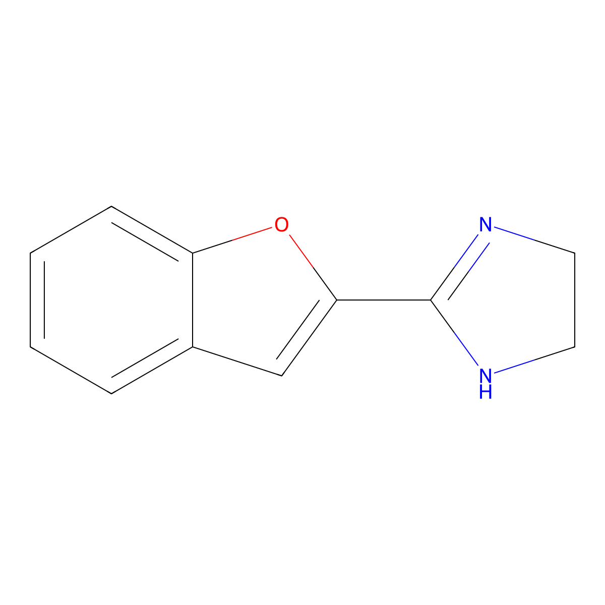2-(2-Benzofuranyl)-2-imidazoline molecular structure, CAS 72583-92-7