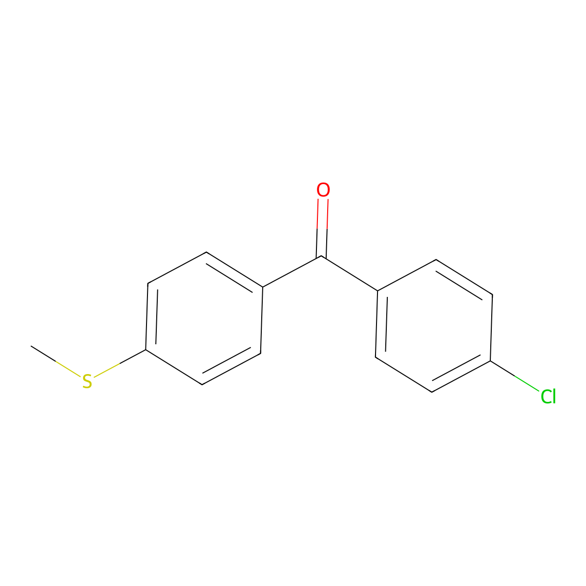 4-Chloro-4'-(methylthio)benzophenone molecular structure, CAS 72585-17-2