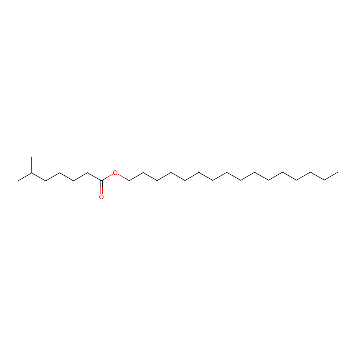 Hexadecyl 6-methylheptanoate molecular structure, CAS 72585-97-8