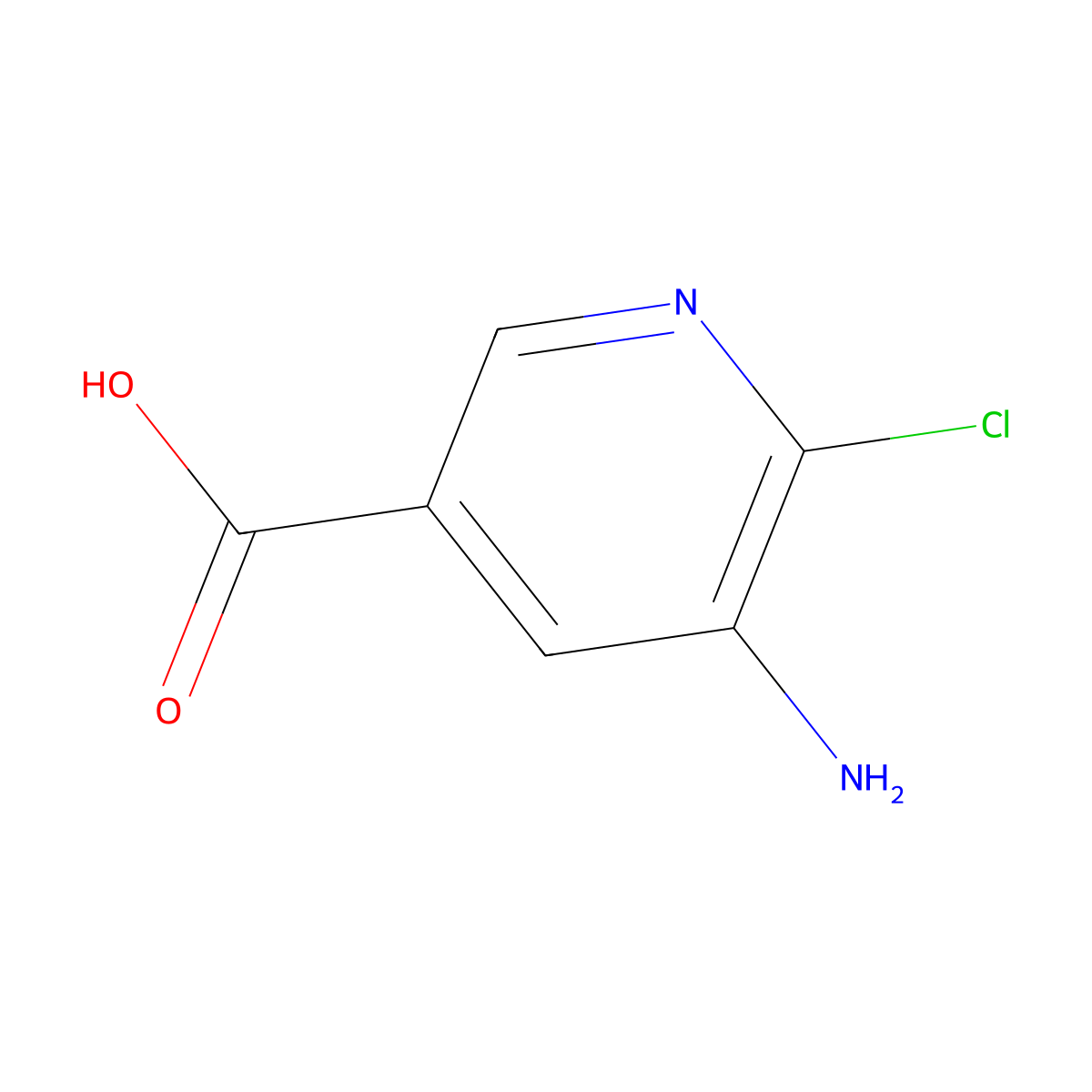 5-Amino-6-chloropyridine-3-carboxylic acid molecular structure, CAS 72587-17-8