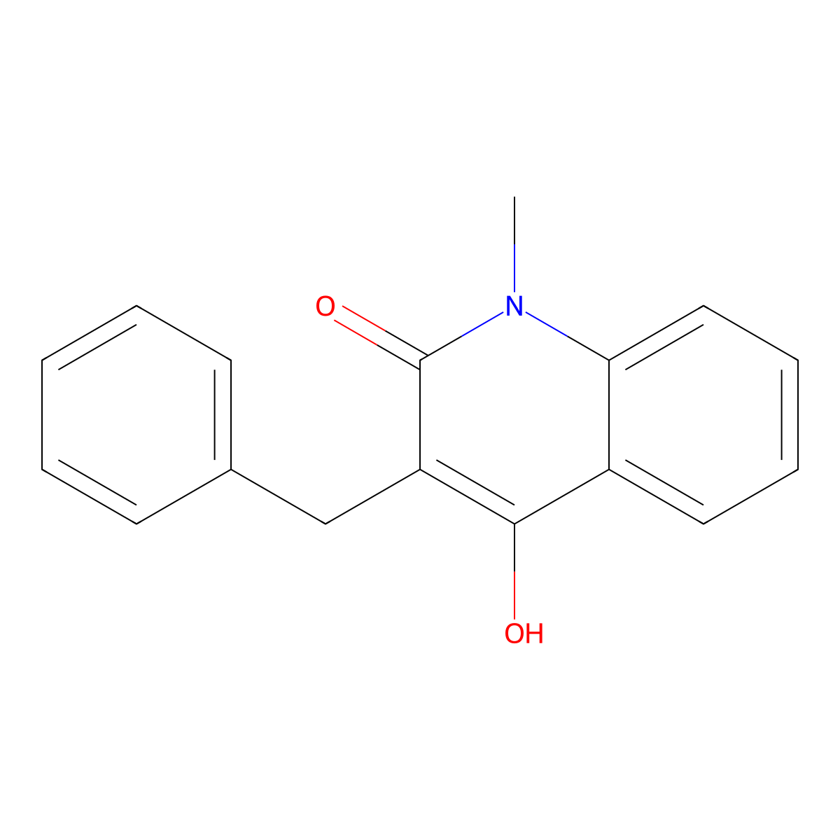 3-Benzyl-4-hydroxy-1-methylquinolin-2(1H)-one molecular structure, CAS 72587-96-3