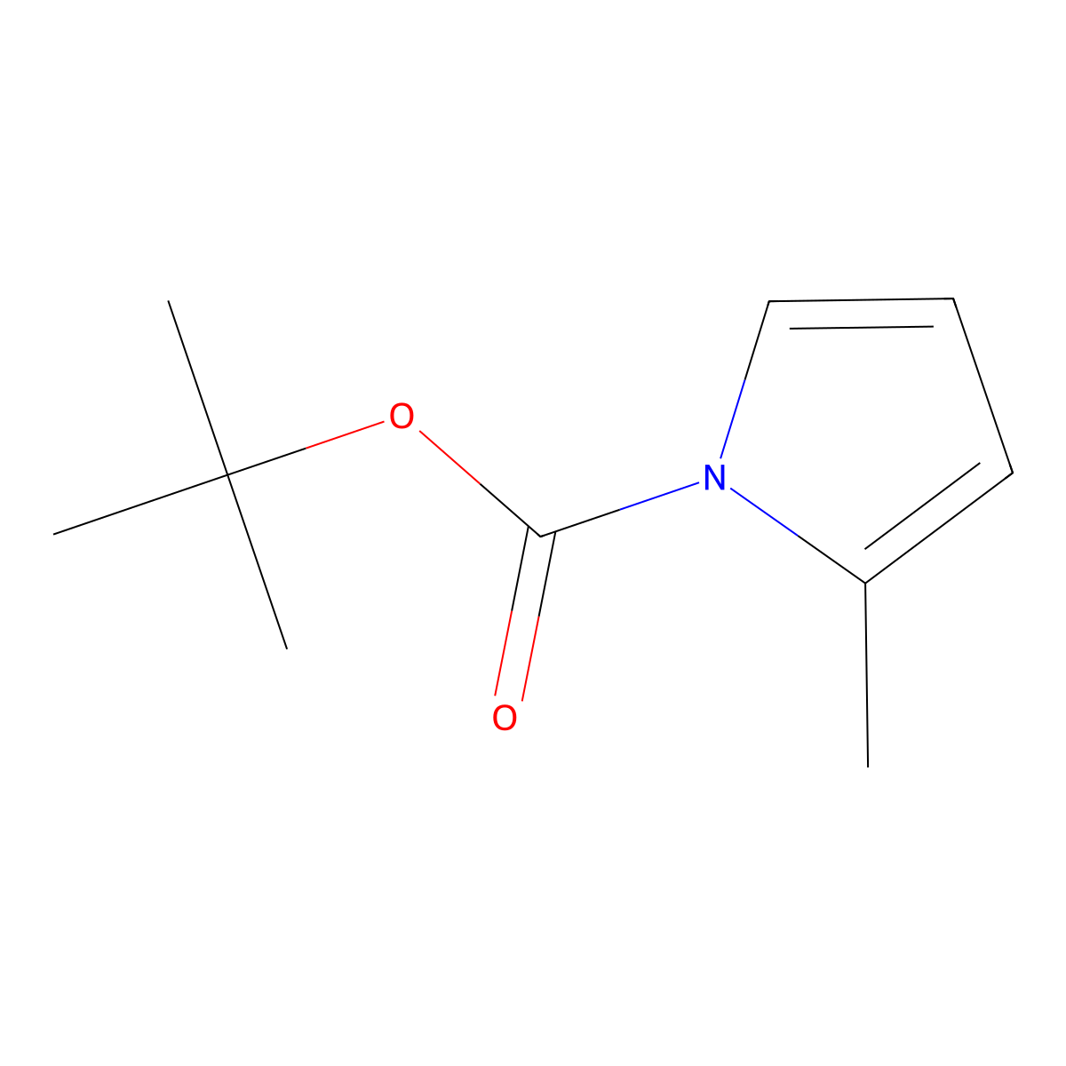 tert-butyl 2-methyl-1H-pyrrole-1-carboxylate molecular structure, CAS 72590-65-9