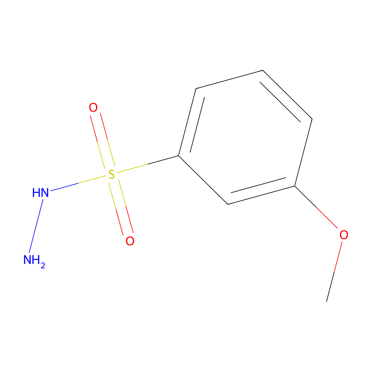 3-Methoxybenzenesulfonylhydrazide molecular structure, CAS 72594-22-0