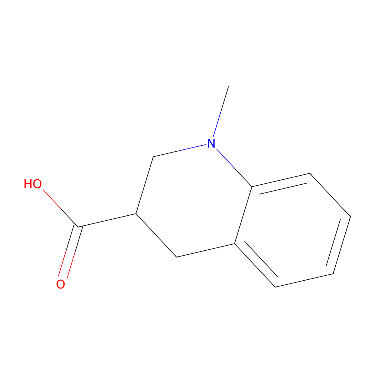 1-Methyl-1,2,3,4-tetrahydroquinoline-3-carboxylic acid molecular structure, CAS 72594-74-2
