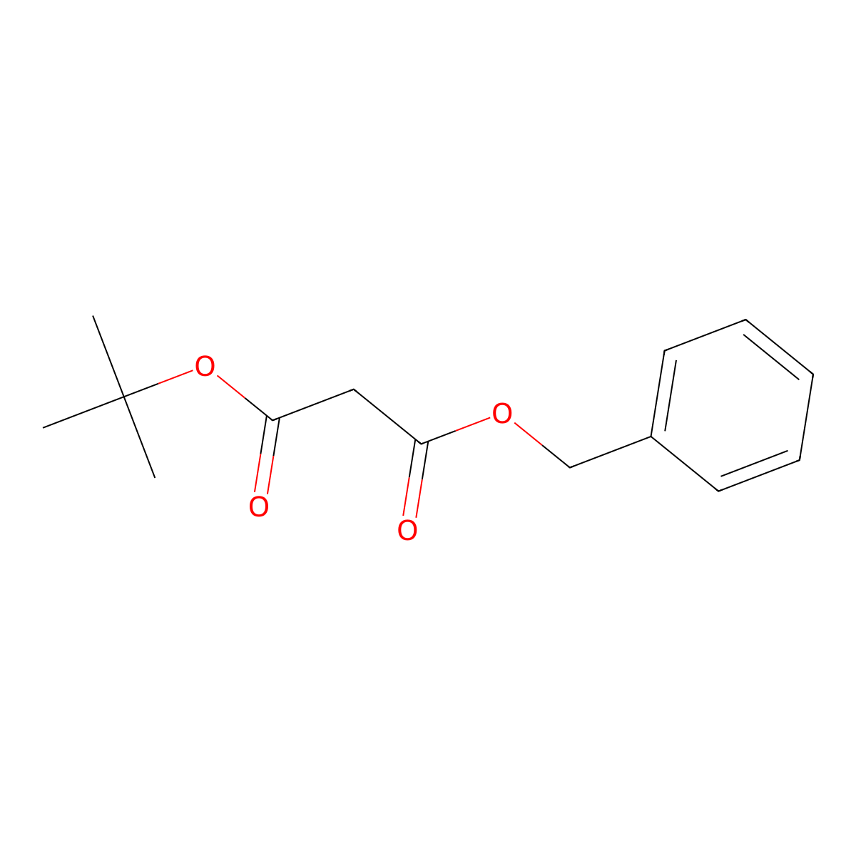 Benzyl tert-butyl malonate molecular structure, CAS 72594-86-6
